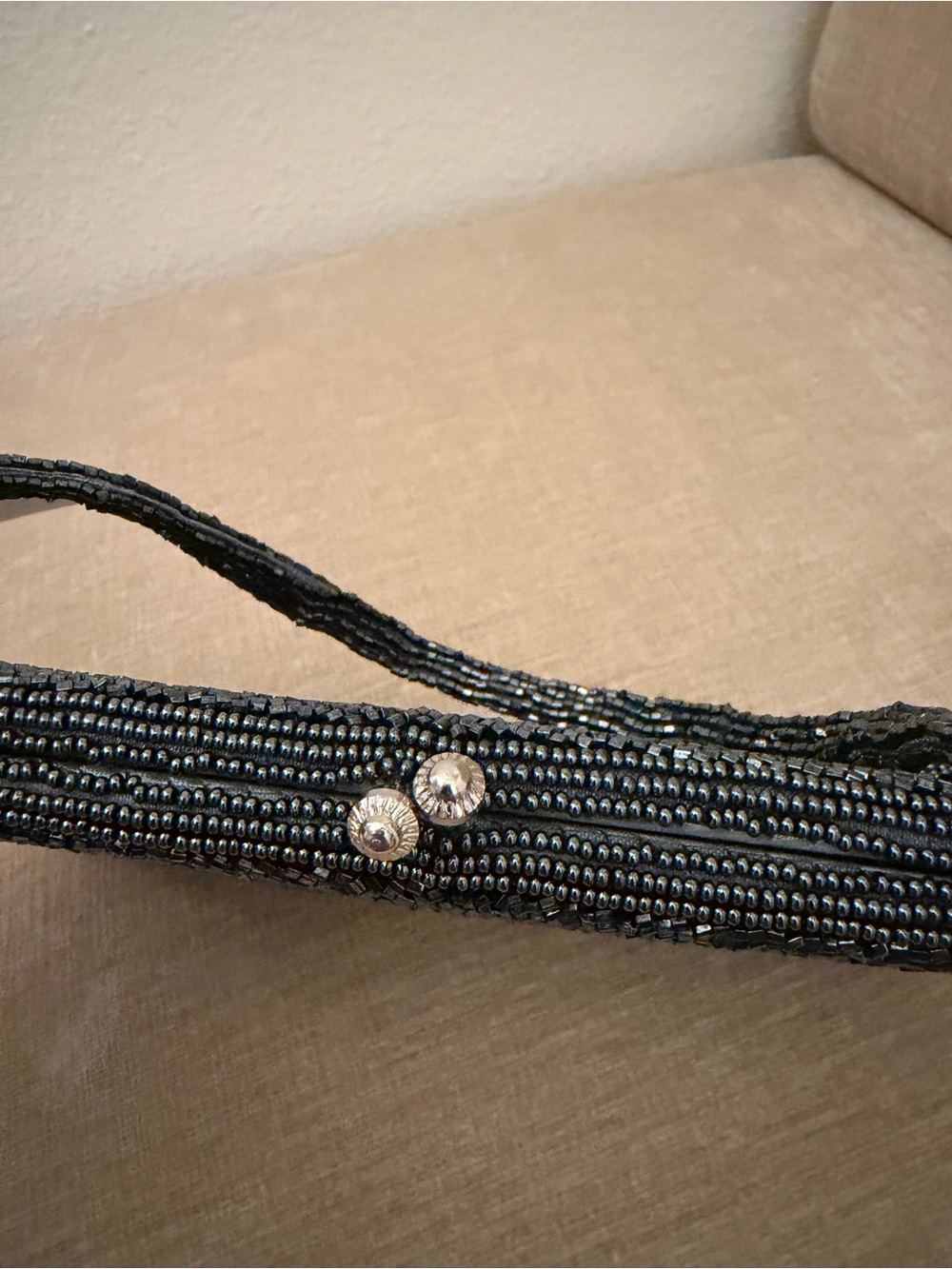 Vintage Walborg Richere Beaded Black Evening Clutch Purse - Picture 3 of 8